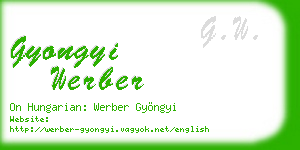 gyongyi werber business card