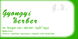 gyongyi werber business card